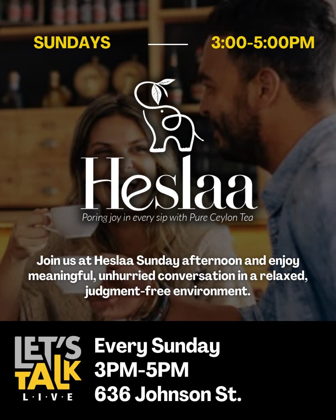 Listing image for Let's Talk Live: Sunday Afternoon Conversation and Connection