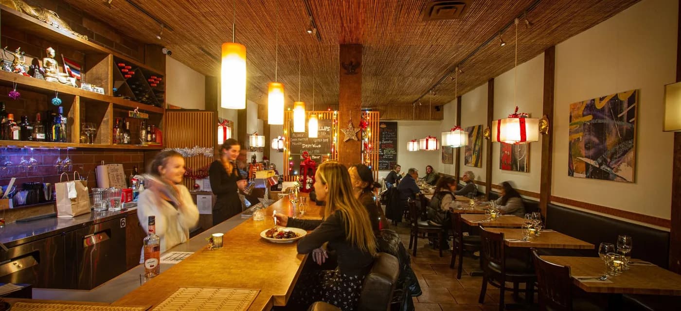 Diners in the Oak Bay location of Baan Thai Wok and Bar